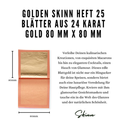 25 Blätter Gold 24 Karat